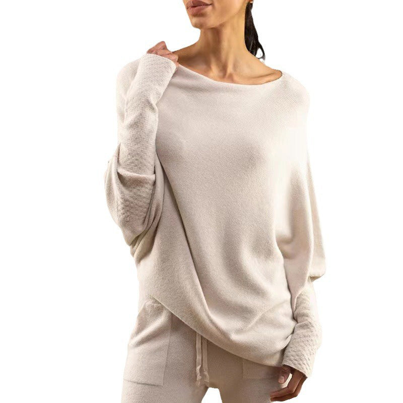 Pull-over à châle tricoté