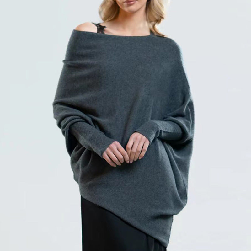 Pull-over à châle tricoté