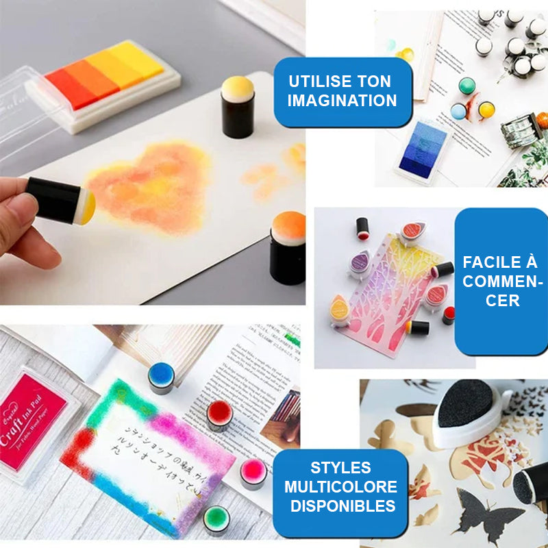 🧑🎨Couverture de doigt de tampon encreur bricolage créatif💖