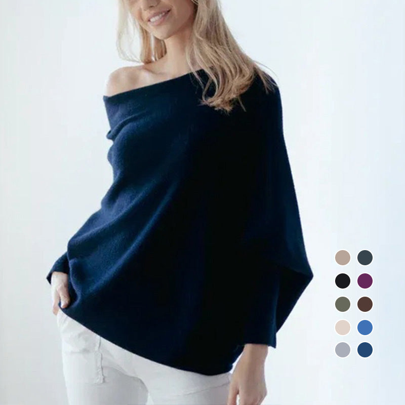 Pull-over à châle tricoté