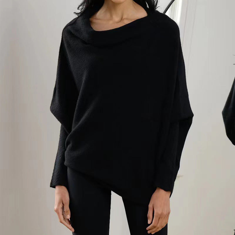 Pull-over à châle tricoté