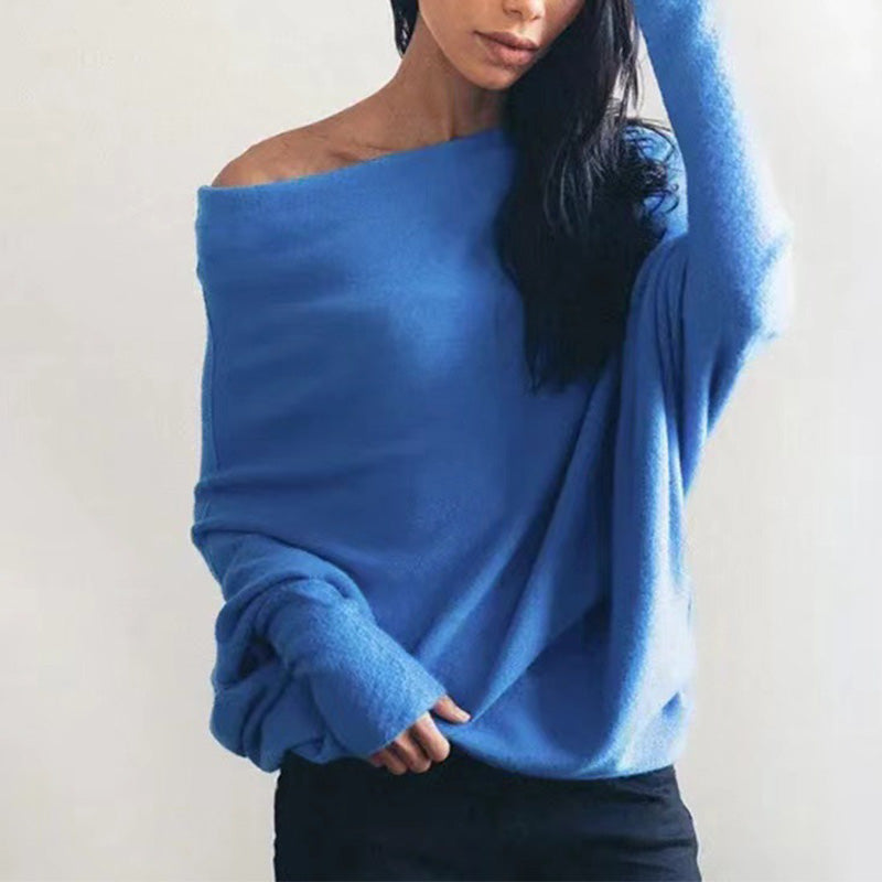 Pull-over à châle tricoté