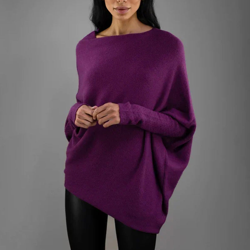 Pull-over à châle tricoté
