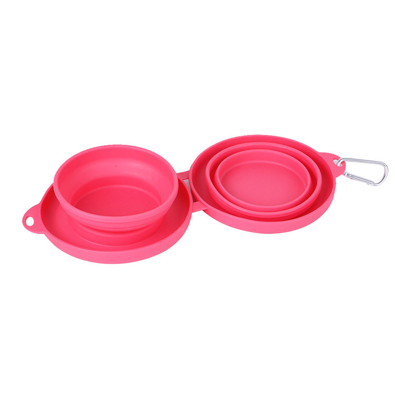 Ensemble de Gamelle Pliable de Voyage en Silicone pour Chien