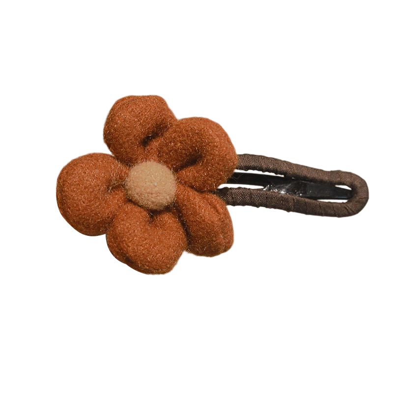 Épingles à Cheveux à Fleurs en Peluche Élégantes