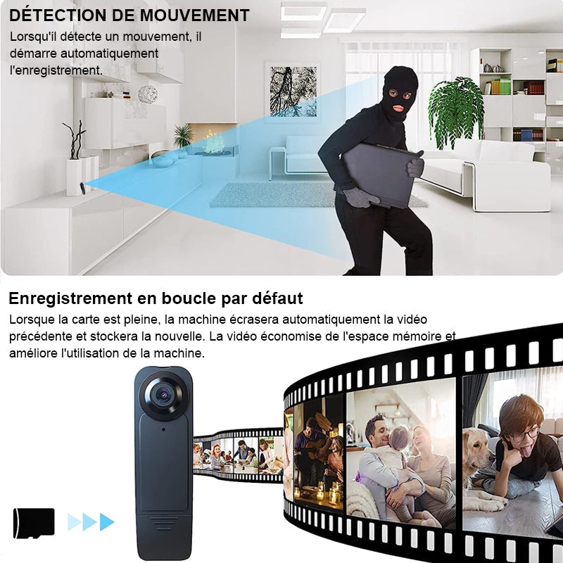 Enregistreur vidéo mini caméra corporelle