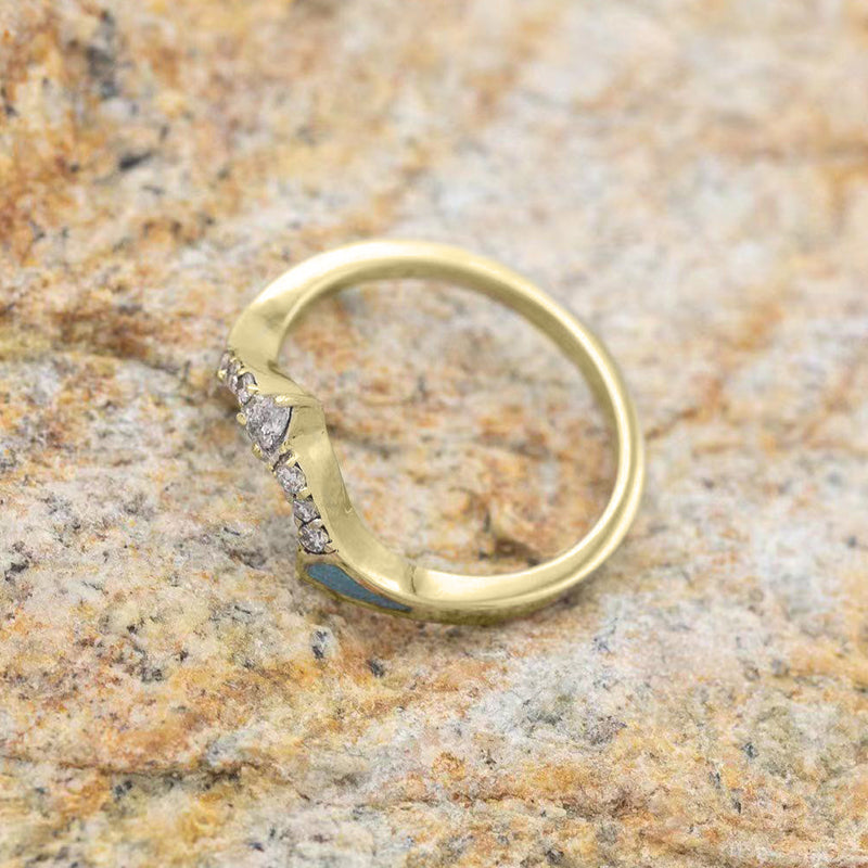Bague Diamant Turquoise Naturelle