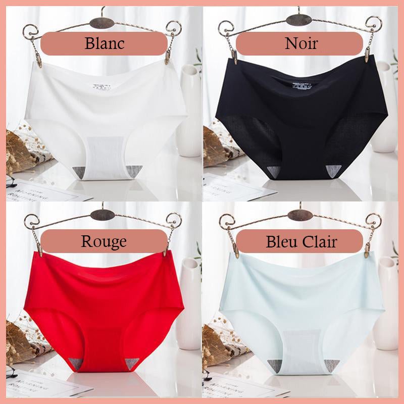 Sous-vêtement/Culotte Respirant en Soie Glacée pour Femmes