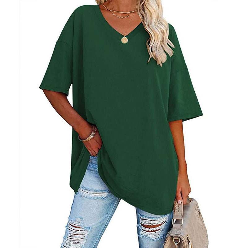 T-shirt à Col en V pour Femmes