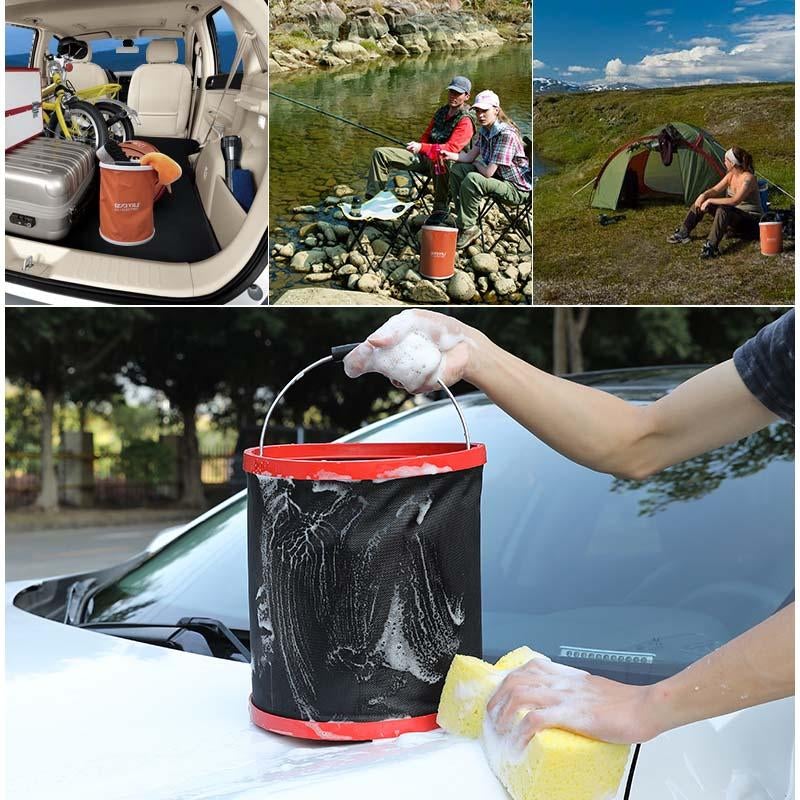 Seau Pliable Portable pour La PĂȘche en Plein Air - ciaovie