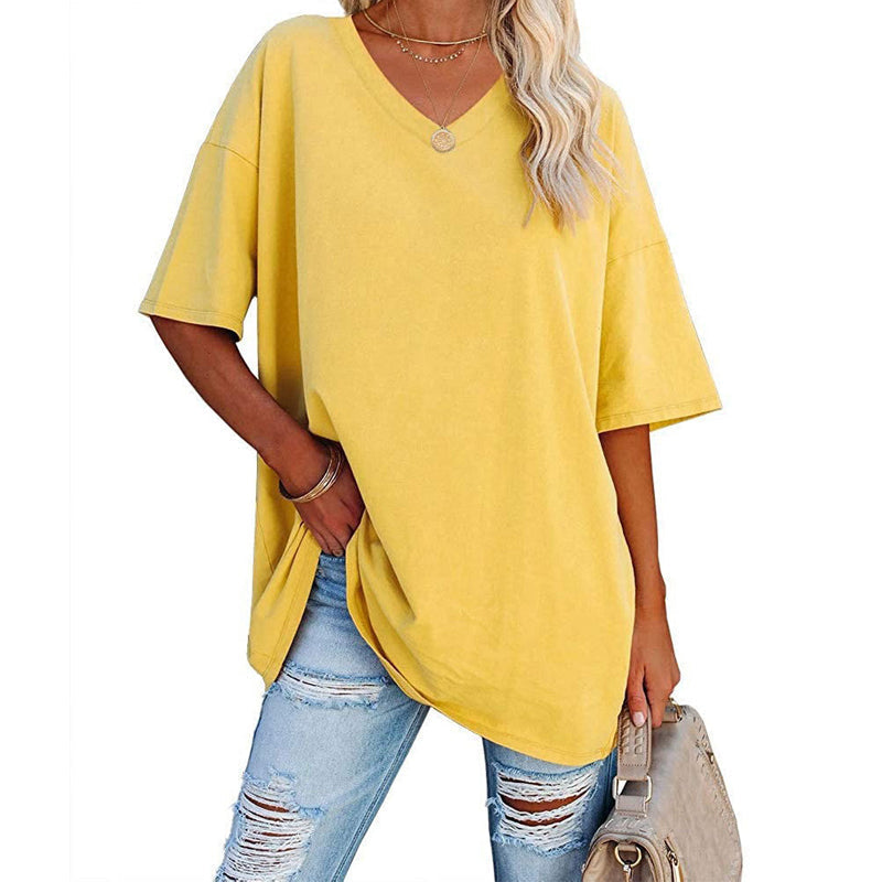 T-shirt à Col en V pour Femmes