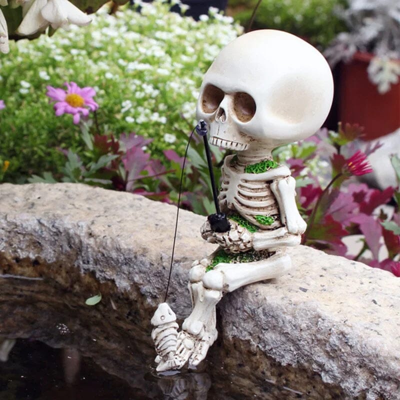 Accessoire de jardin squelette de pĂȘche