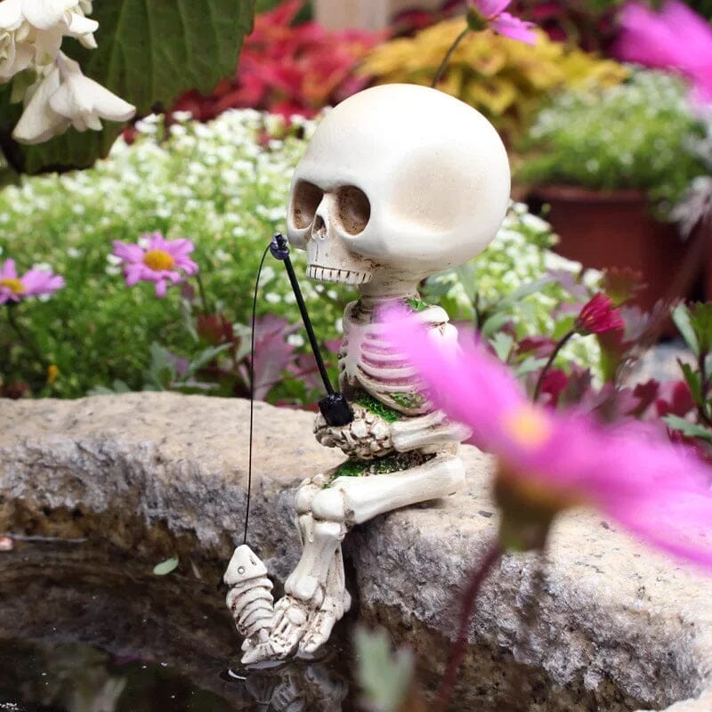 Accessoire de jardin squelette de pĂȘche