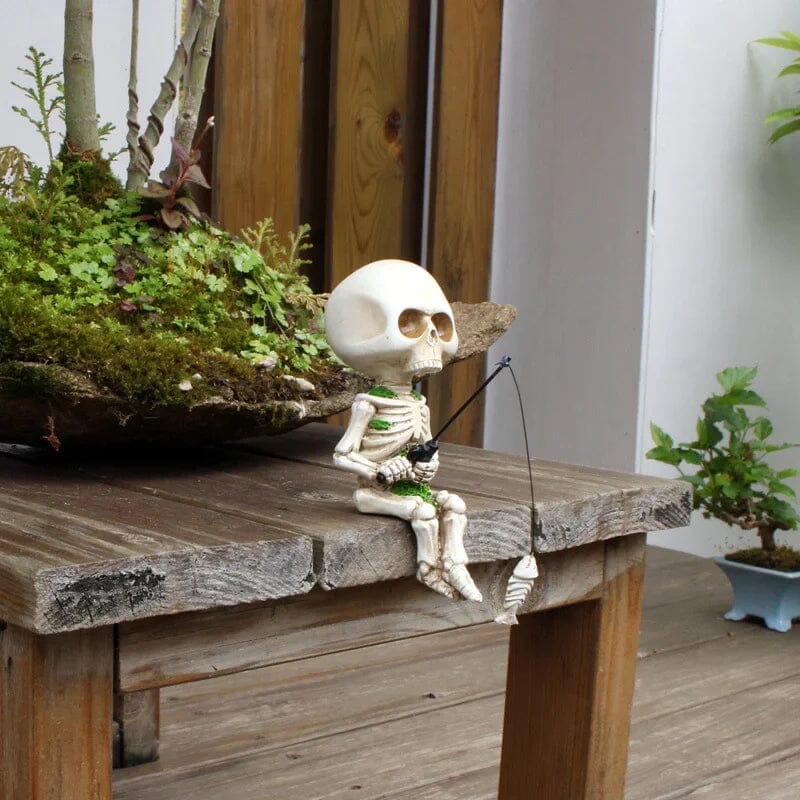 Accessoire de jardin squelette de pĂȘche