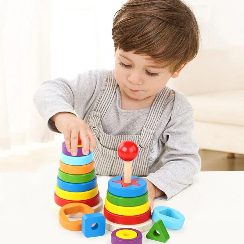 Tour Ăducative de Jouets de Blocs de Construction Assortis
