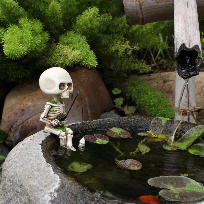 Accessoire de jardin squelette de pĂȘche