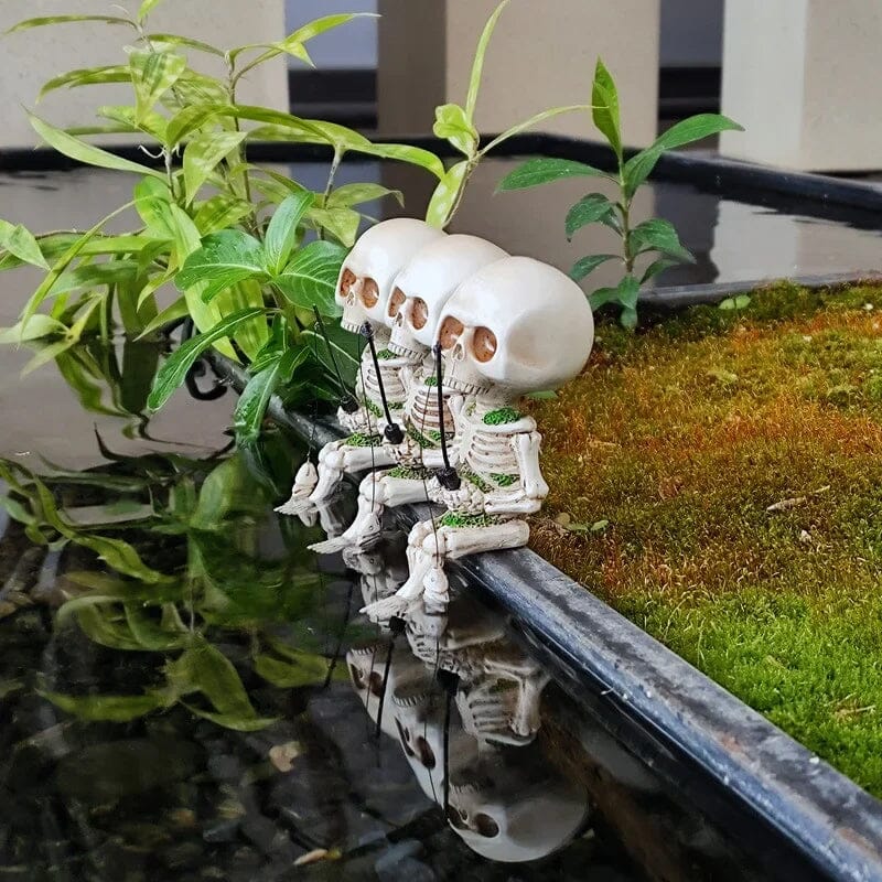 Accessoire de jardin squelette de pĂȘche