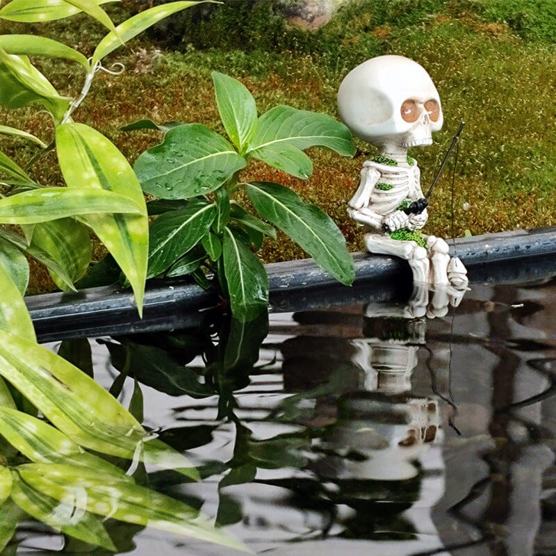 Accessoire de jardin squelette de pĂȘche