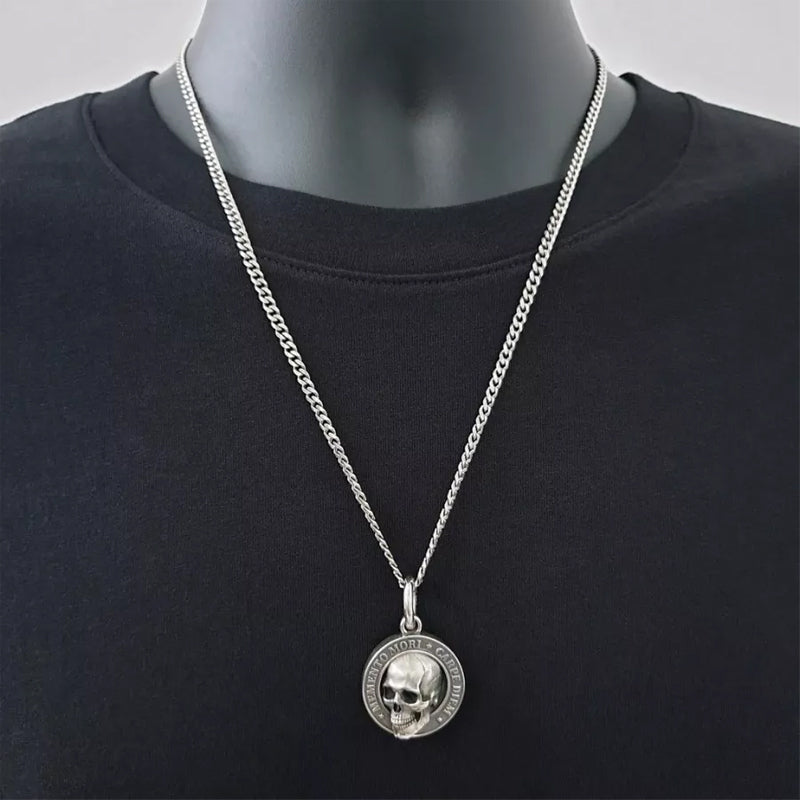 Pendentif tête de mort Memento Mori