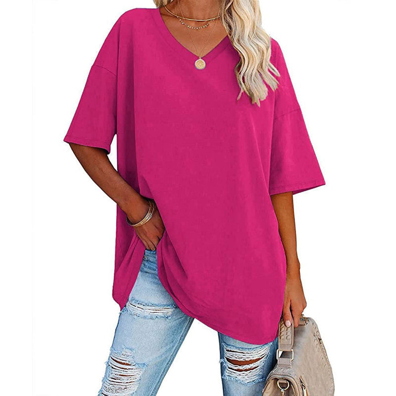 T-shirt à Col en V pour Femmes