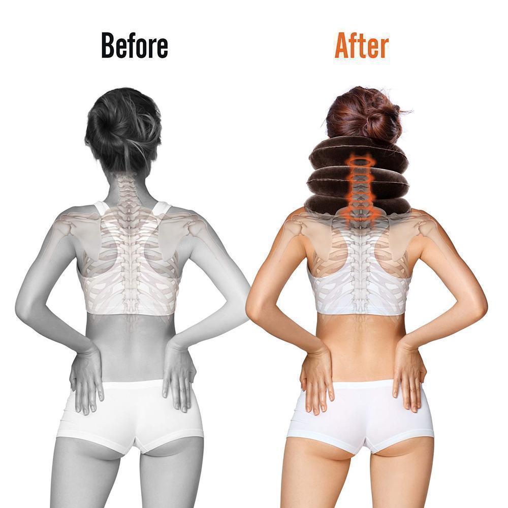 Dispositif de traction cervicale, support de cou gonflable - ciaovie
