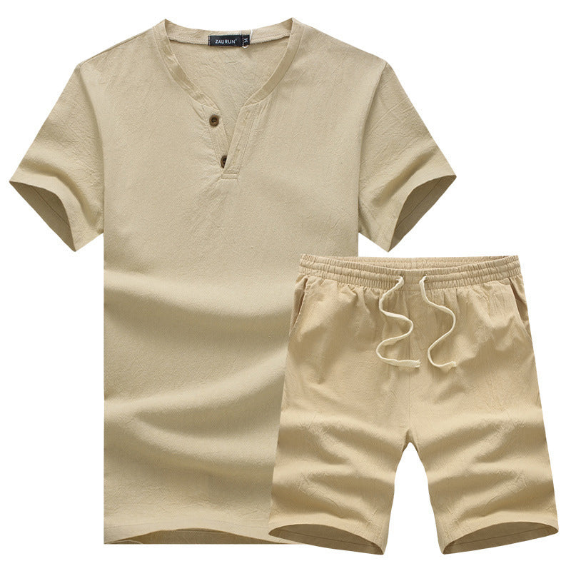 Ensemble de T-shirts en Lin Décontractés et Amples