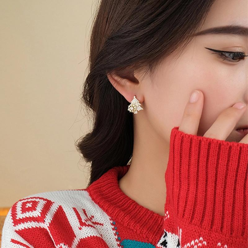 🎄VENTE ANTICIPÉE DE NOËL🎄 Boucles d'oreilles sapin de Noël rotatives