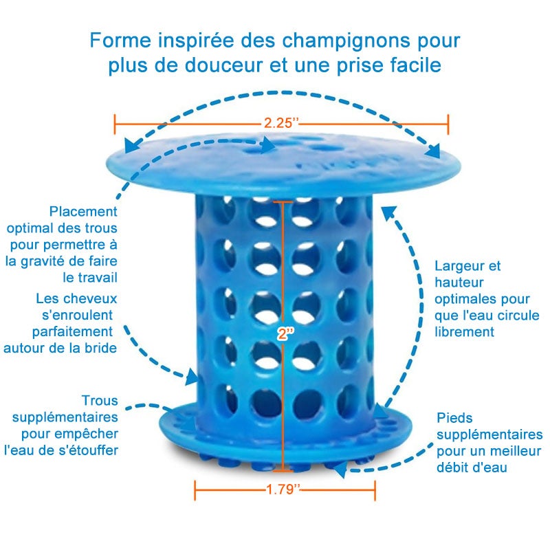Attrape-cheveux Protecteur de Drainage Anti-colmatage