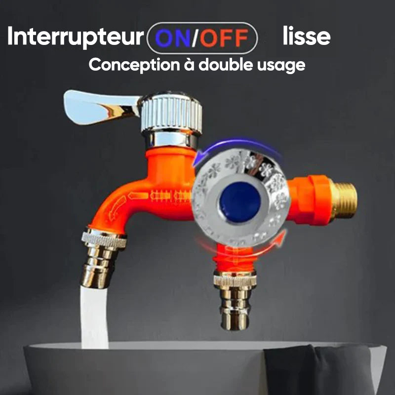 Robinet à double sortie