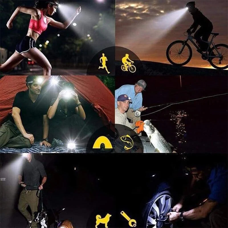 Mini Lampe Frontale à Capteur de Lumière Super Brillante 2022