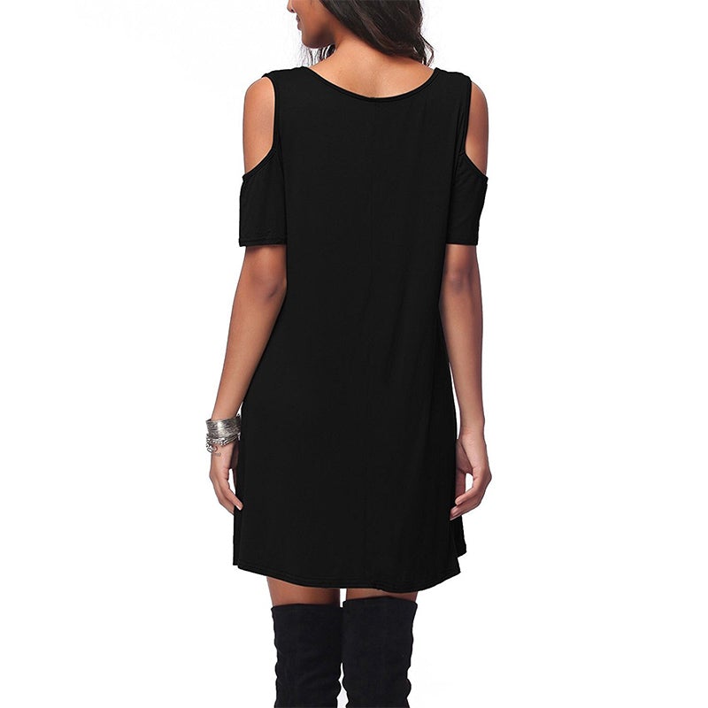 Ample Robe à Épaules Dénudées - ciaovie