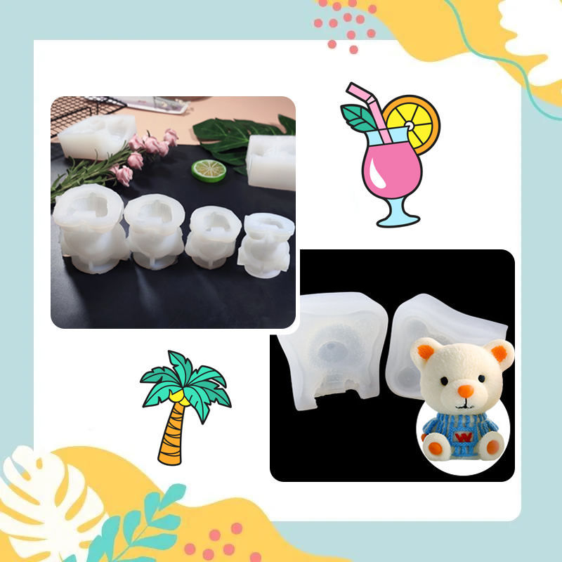 Moule à Glaçons en Silicone, forme Ours/Chien/Crâne