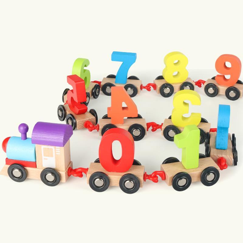 Jouet en Bois de Train Numérique