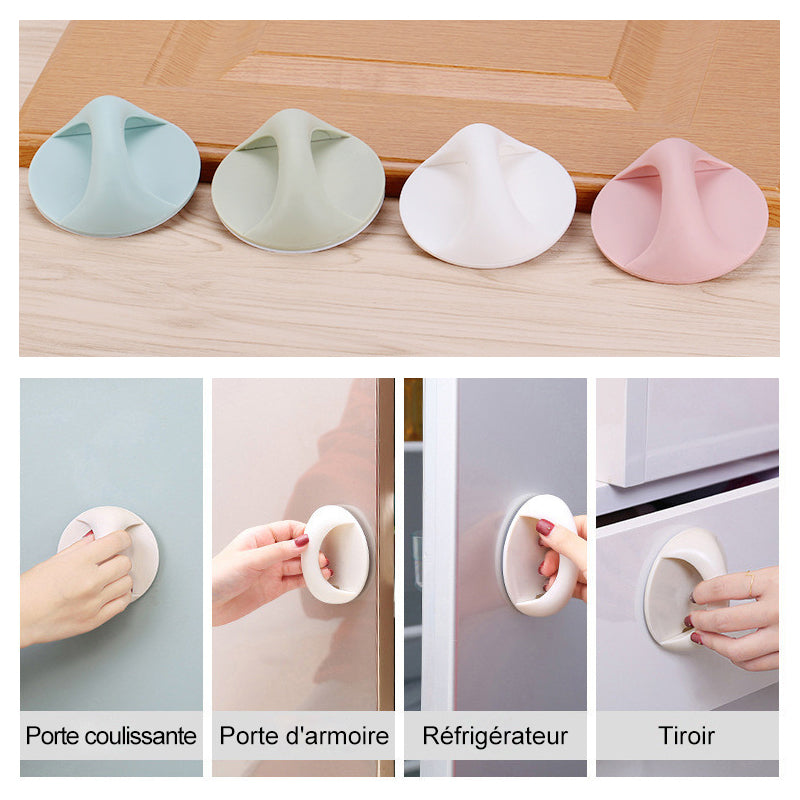 Poignée de porte et de fenêtre poignée de porte en plastique autocollante non marquante