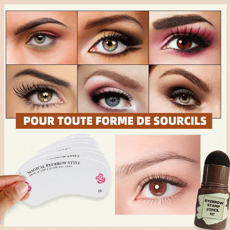 Kit De Pochoirs Pour Tampons à Sourcils