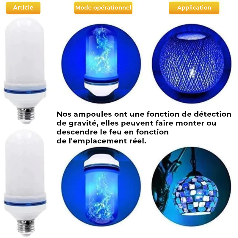 Lumière de feu à effet de gravité à LED