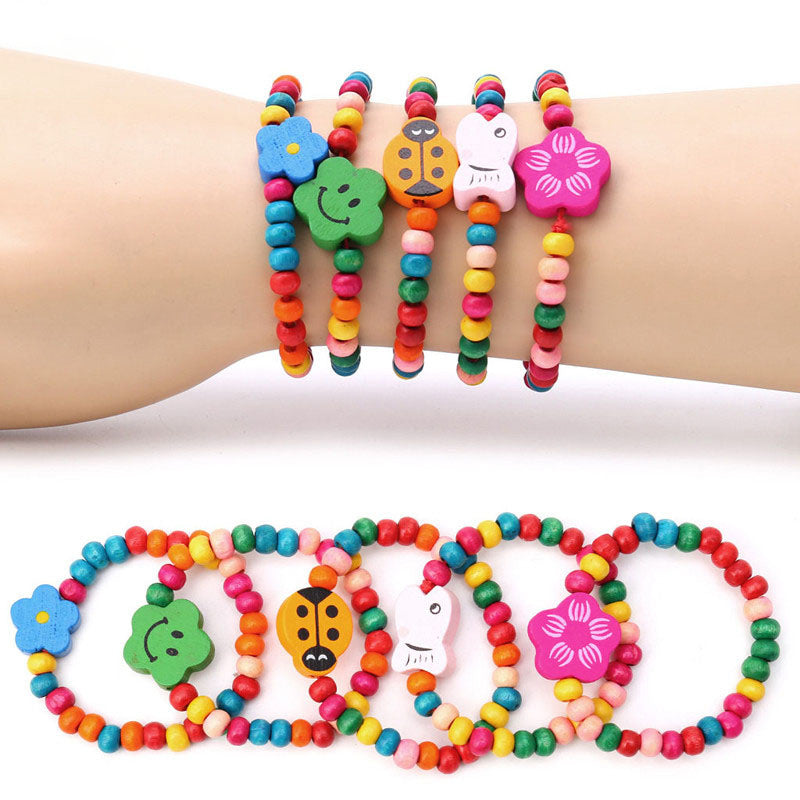 Bracelets en Bois Colorés