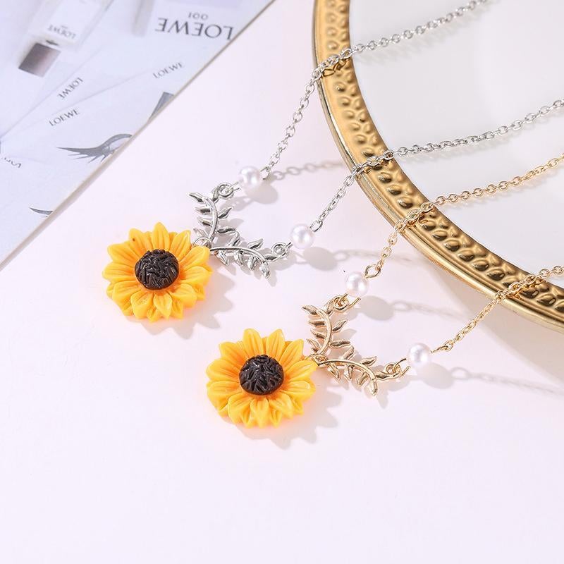 Collier de Tournesol avec Perles Fascinantes