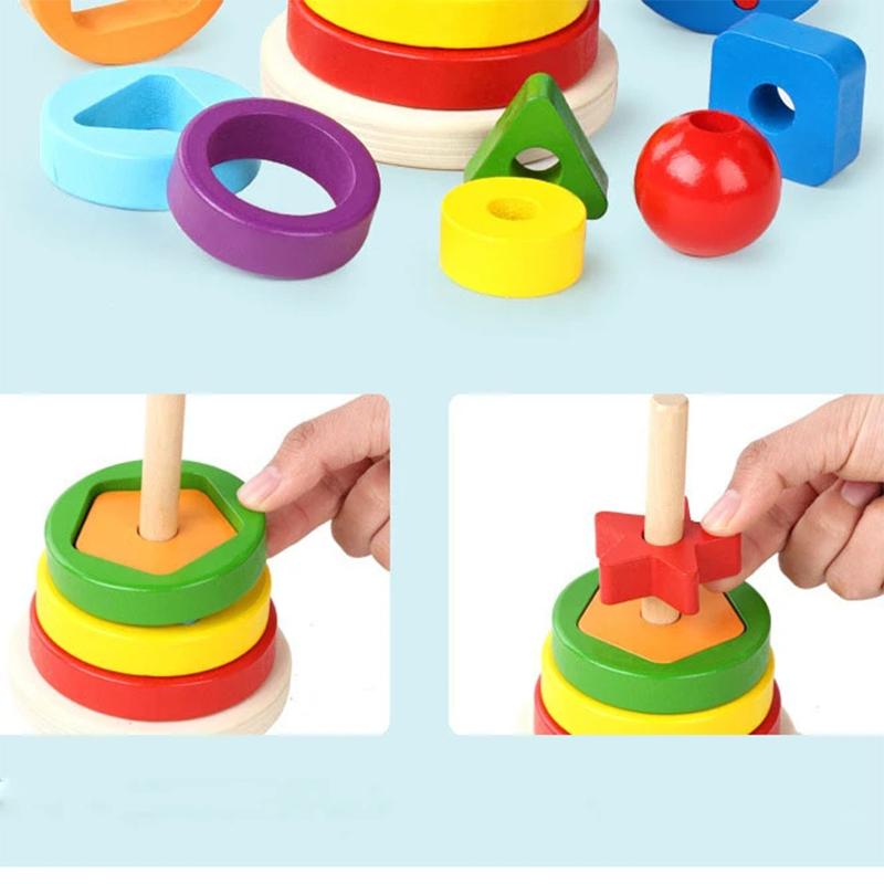 Tour Ăducative de Jouets de Blocs de Construction Assortis
