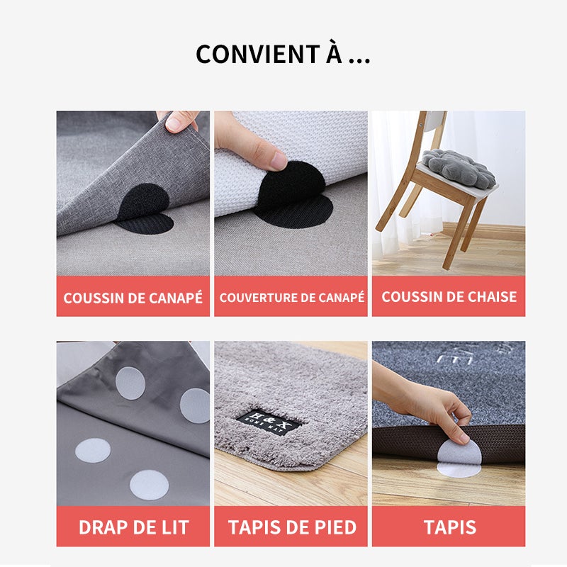 Ciaovie™ Patins Antidérapants pour Coussin de Canapé (5 paires / boîte) - ciaovie