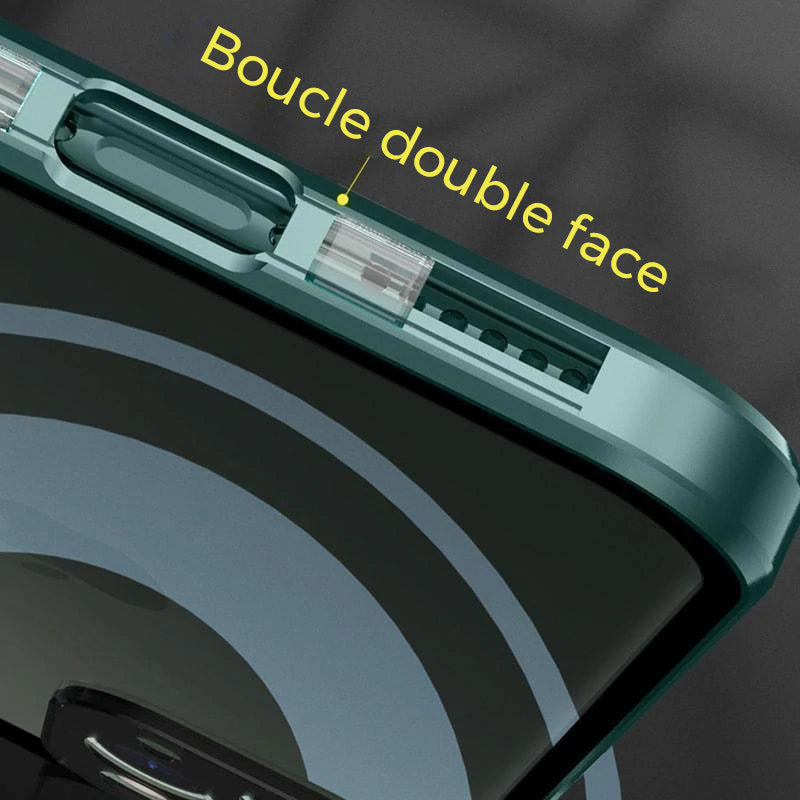 2022 Coque iPhone avec boucle double face