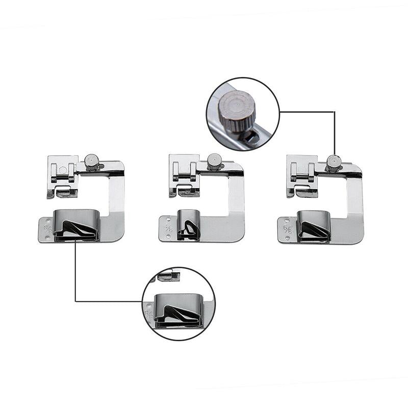 Kit de Pied de Biche Multifonctionnel pour Machine à Coudre (3 pièces)