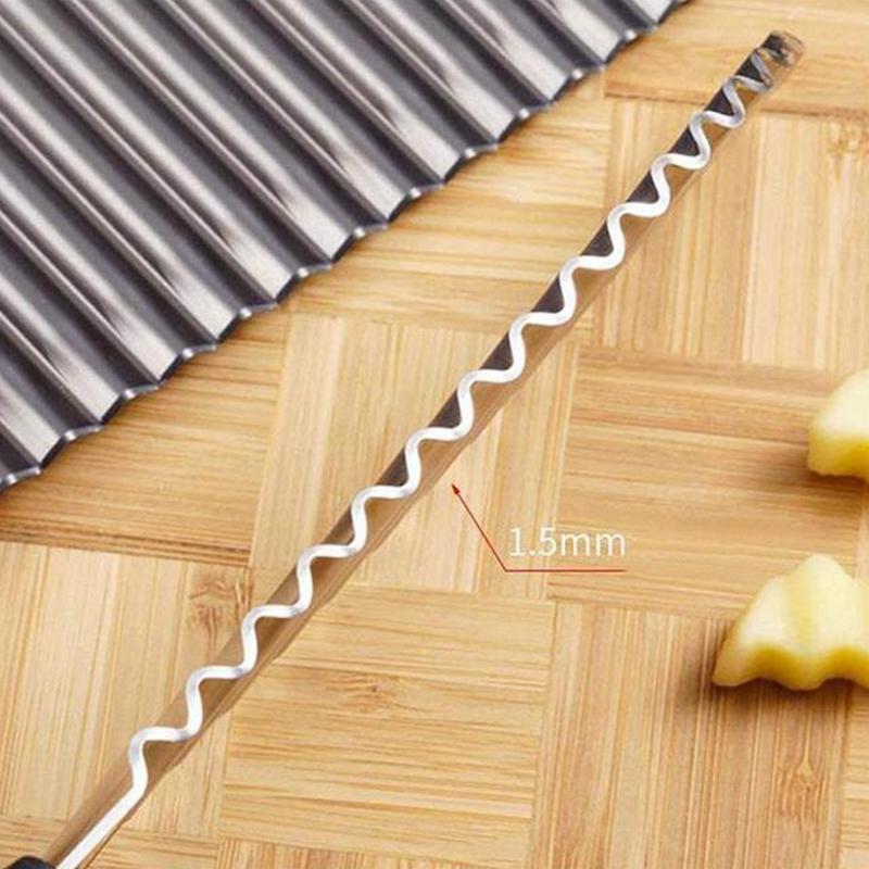 Coupe-frites à Lame Ondulée en Acier Inoxydable