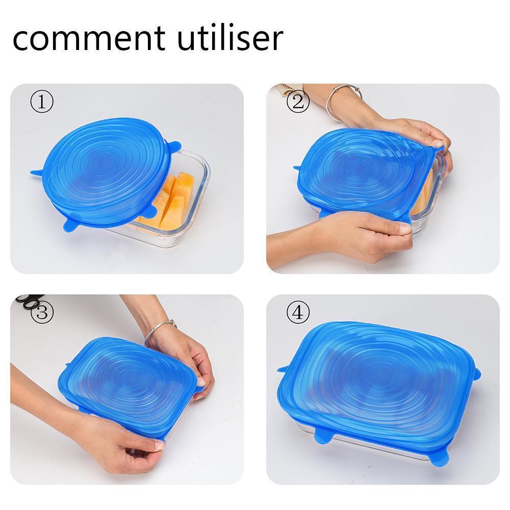 6-Pieces Couvercles De Bol Silicone - ciaovie