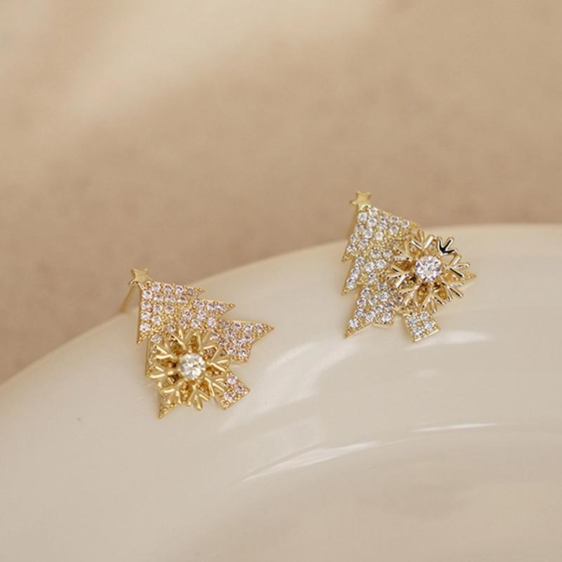 🎄VENTE ANTICIPÉE DE NOËL🎄 Boucles d'oreilles sapin de Noël rotatives