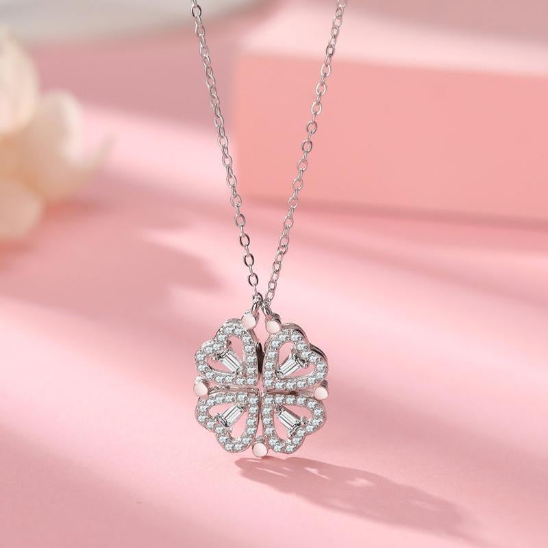Collier Creux Trèfle à Quatre Feuilles