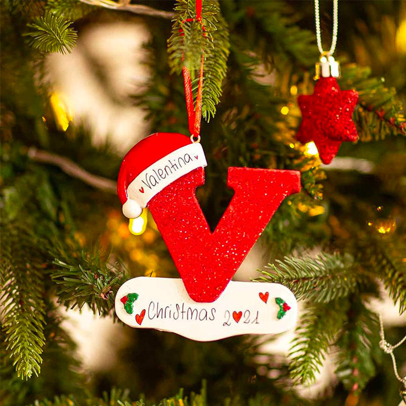 Ornements personnalisés de 24 lettres de Noël