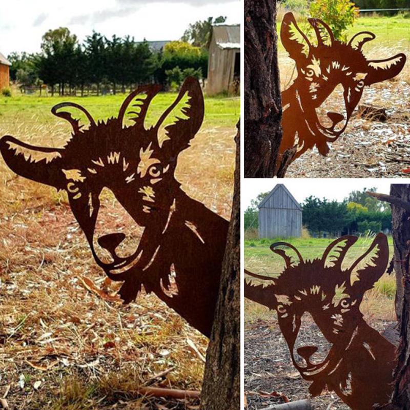 Décoration d'intérieur d'illustration en Métal de Chèvre de Ferme de Jardin Extérieur