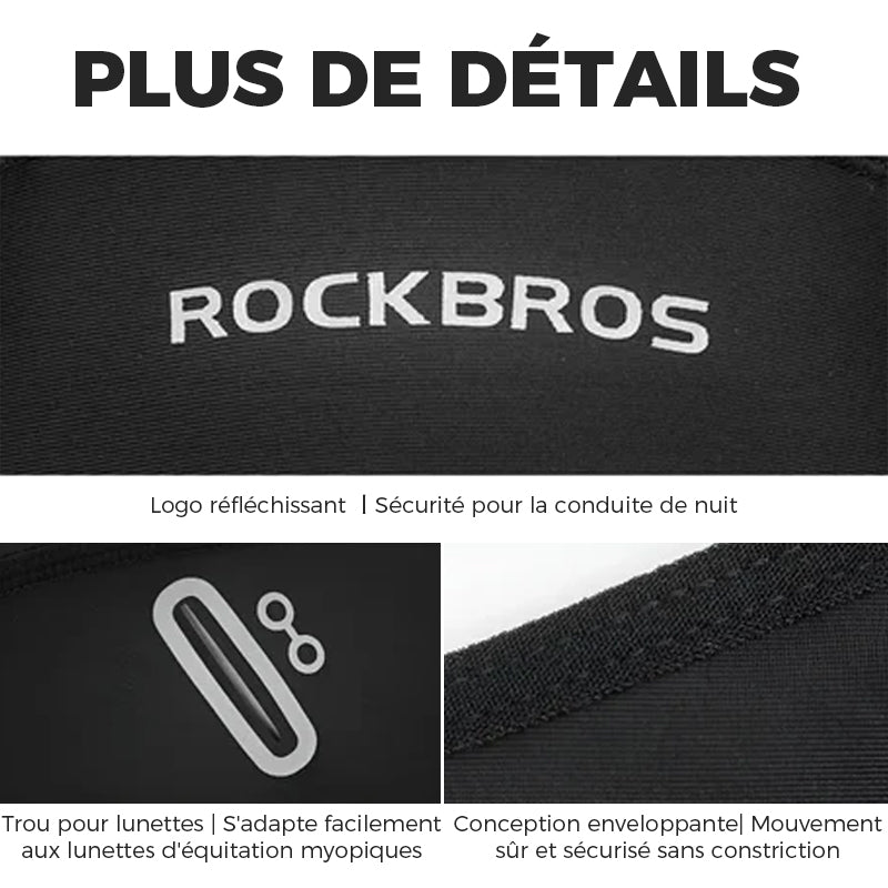 Cagoule cycliste avec protection faciale en soie de glace