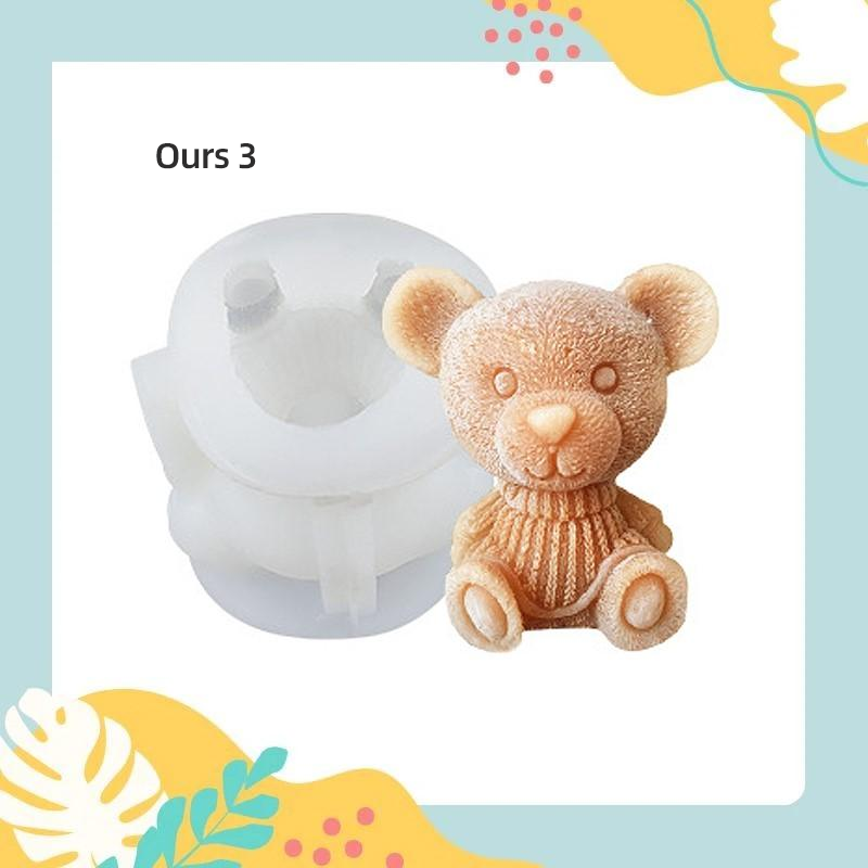 Moule à Glaçons en Silicone, forme Ours/Chien/Crâne